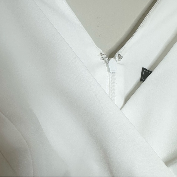 NWT BCBG Maxazria Kamille White Organza Sleeve Dress Size 0 - Picture 8 of 10